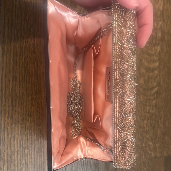 Rose Gold Nina Beaded Clutch - Picture 2 of 3